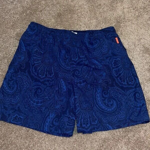Alex Cannon Paisley Lined Swim Trunks - size Large.  E